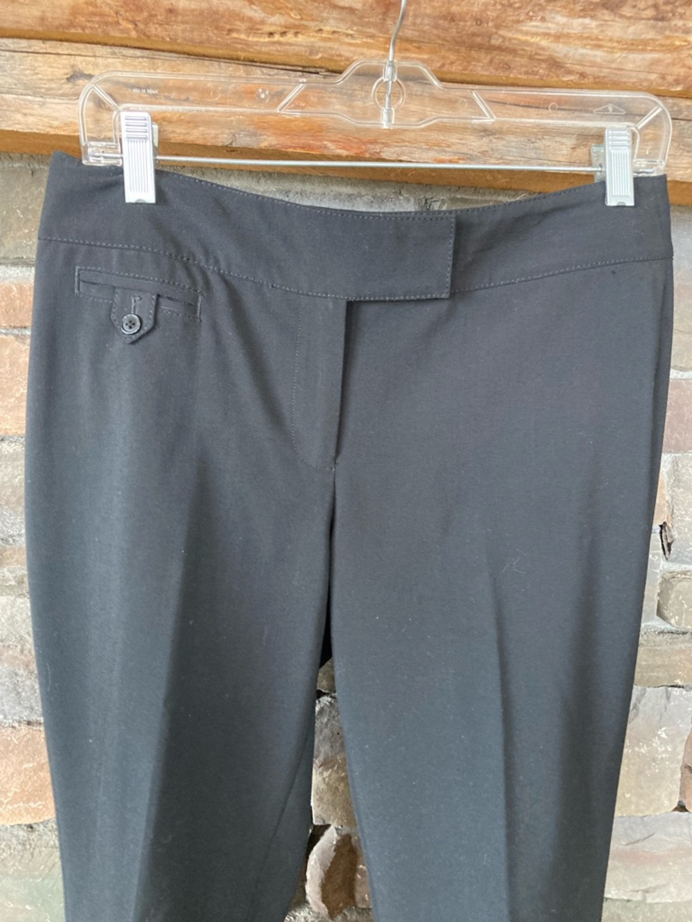 White House Black Market Legacy Black Cropped Capri Corpcore Pants - Picture 4 of 12